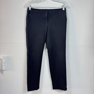 Talbots Womens Pants Women’s Size 2P Hampshire Ankle Black Mid Rise Flat Front